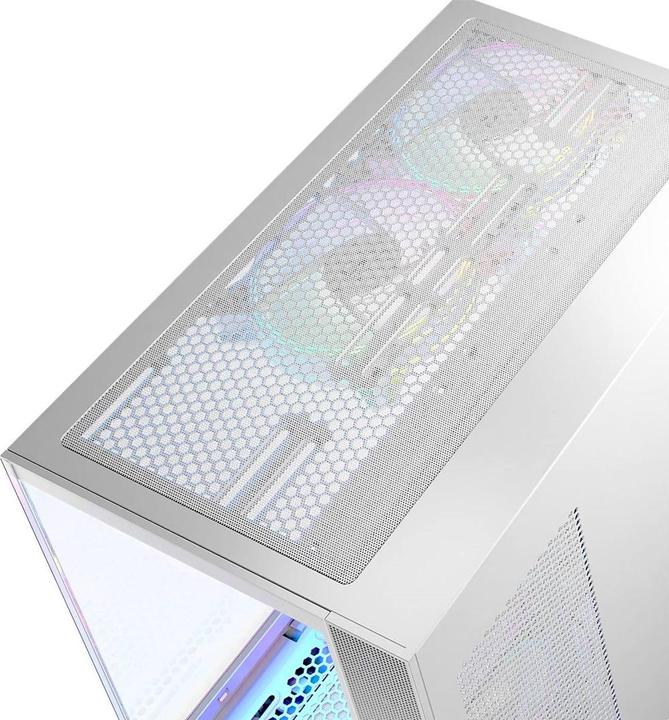 Produktbild Modecom Obudowa Volcano Panorama Apex ARGB 7F biała (AT-PANORAMA-7F-ARGB-20-000000-0002) (mATX, ITX, ATX)