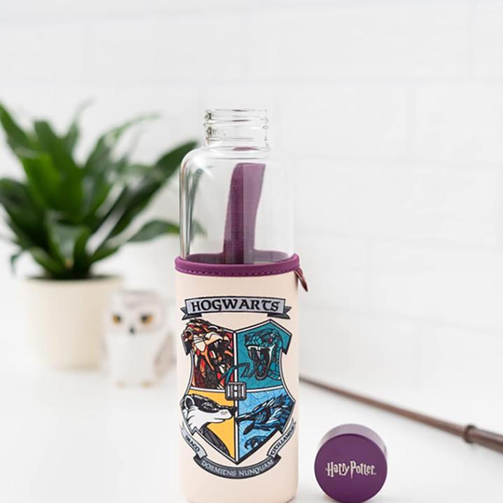 Image du produit - Bouteille d'eau en verre 500 ml (Hogwarts) (0.50 l)