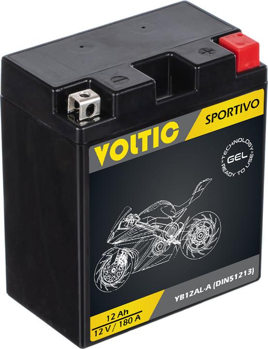 Voltic Sportivo GEL YB12AL-A Batterie moto (DIN 51213) (12 V, 12 Ah, 180 A)
