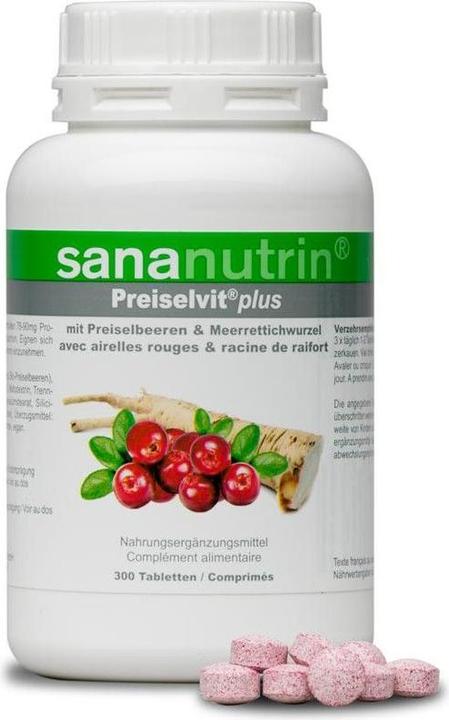 Produktbild Sananutrin Preiselvit plus Tablette (300 Stück, Tabletten, 196 g)