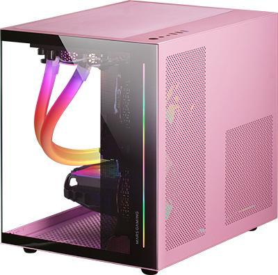 Actual product image Mars Gaming Boitier Mini Tour Micro ATX MC-View avec panneaux vitrés (Rose) (mATX, Mini-ITX)
