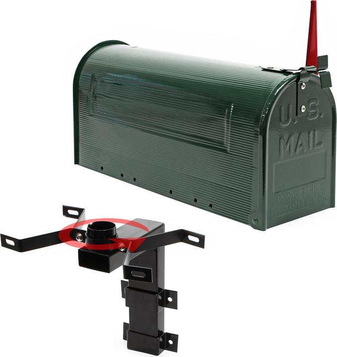Produktbild Wiltec Set US Mailbox 180x220x480mm amerikanischer Briefkasten Halterung