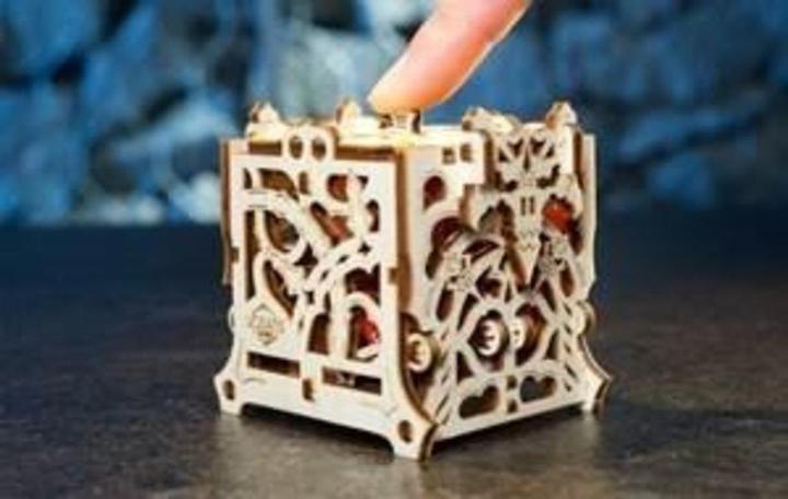 Actual product image Ugears Cube container 3D wooden puzzle