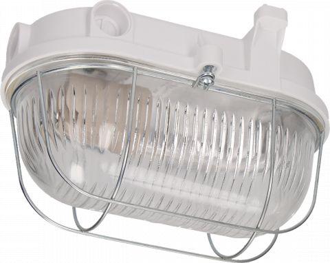 Orno OVAL 100 7063NB lamps, 100 W, E27, IP54, glass diffuser, steel cover, bakelite base