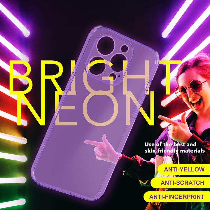 Produktbild Nalia Klar Transparente Neon Silikon Hülle (Apple iPhone 15 Pro)