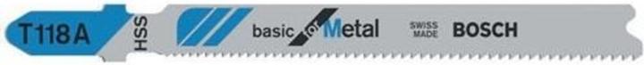 Bosch Professional Zubehör Stichsägeblatt T 118 A Basic for Metal, 5er-Pack