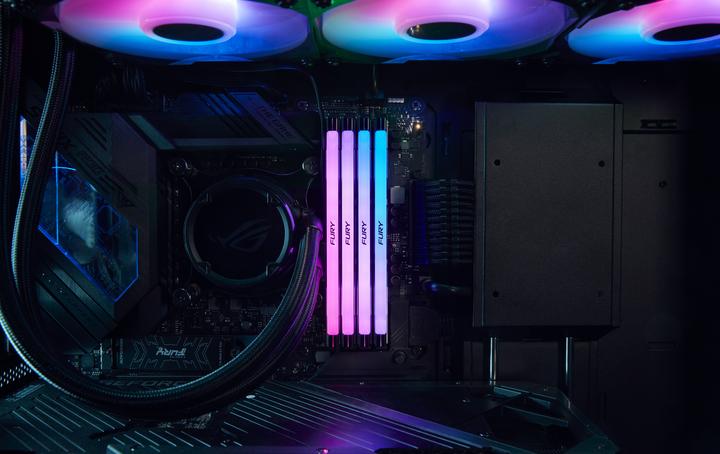 Produktbild Kingston 48GB 8800MT/s DDR5 CL42 CUDIMM Kit of 2 FURY Renegade RGB Silver (2 x 24GB, 8800 MHz, DDR5-RAM, CU-DIMM)
