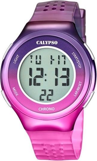 Image du produit Calypso Montre Color Splash K5841/6 Bracelet En Caoutchouc Noir, Unisexe (Montre analogique, 44 mm)