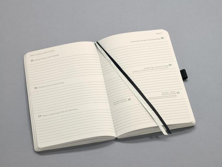 Image du produit Sigel Calendrier semainier 2025 C2522 1W/2S noir 21x13.5cm (135 x 210 mm, Allemand)