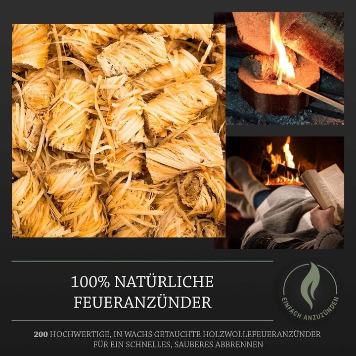 Actual product image Log-Barn Natural kindling wool - barbecue lighter made from wood wool
