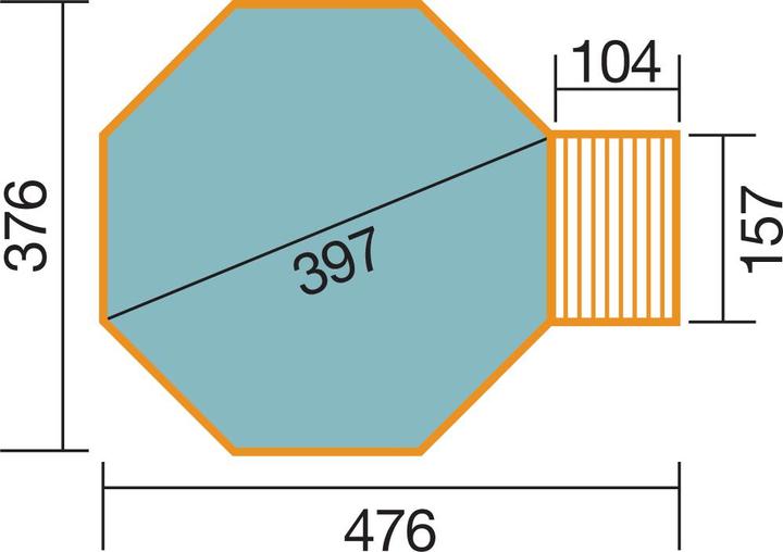 Actual product image Weka Holzbau 593 B (Ø 397 x 116 cm)