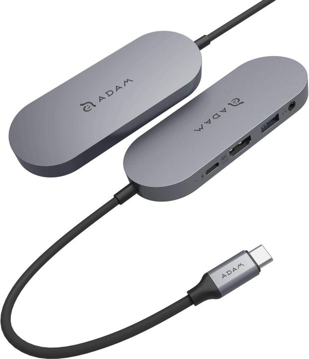 Immagine prodotto Adam Elements CASA Hub S | Grigio | USB-C 5-in-1 SSD Storage Hub 240GB (USB-C, 5 Porti)