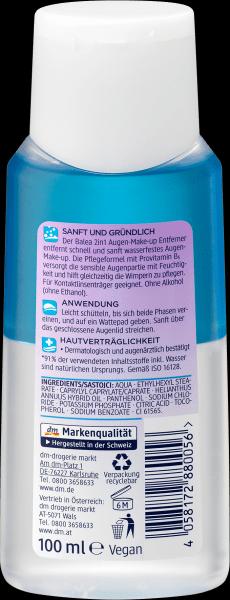 Produktbild dm Balea 2in1 Augen-Make-Up Entferner ölhaltig (Make-Up Entferner, 100 ml)