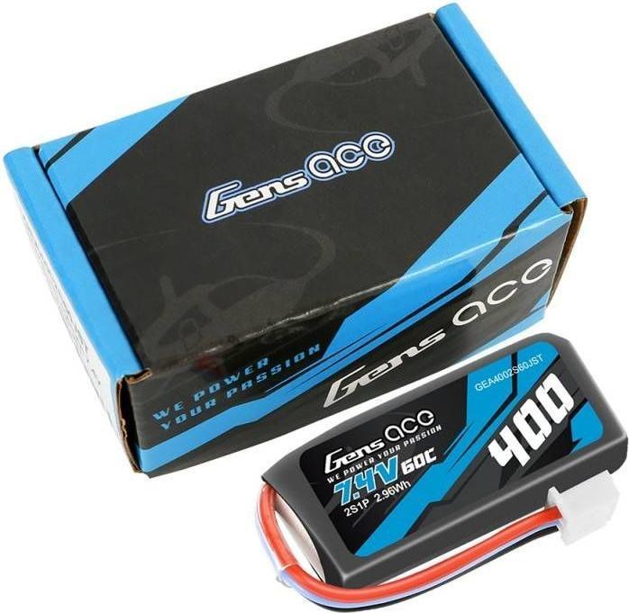 Image du produit Gens Ace Batterie 400mAh 7.4V 60C 2S1P JST (7.40 V, 400 mAh)