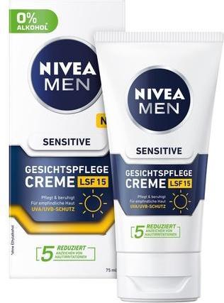 Image du produit NIVEA MEN Crème protectrice pour la peau SPF 15 Men Sensitive (Crème pour le visage) 75 ml (75 ml, Crème de jour, SPF 15)