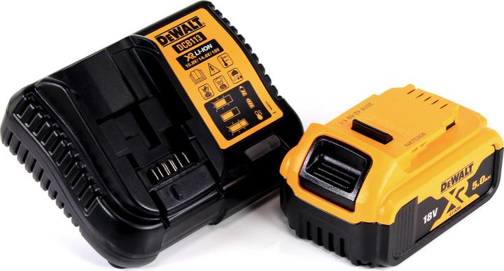 Produktbild DeWalt DCE 530 P1 Akku Heissluftpistole 18V 530°C + 1x Akku 5,0Ah + 1x Lader + Flächen- und