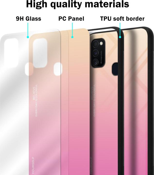 Produktbild Cadorabo TPU 2 Farben Glas Cover (Samsung Galaxy M21, Samsung Galaxy M30s)