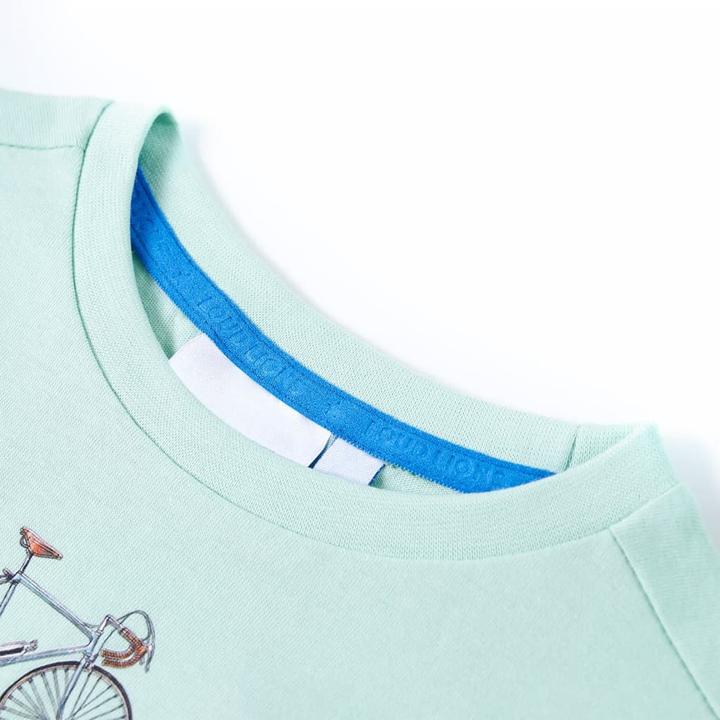 Actual product image VidaXL Children's T-shirt Light mint green 140,Material: 100 (140)