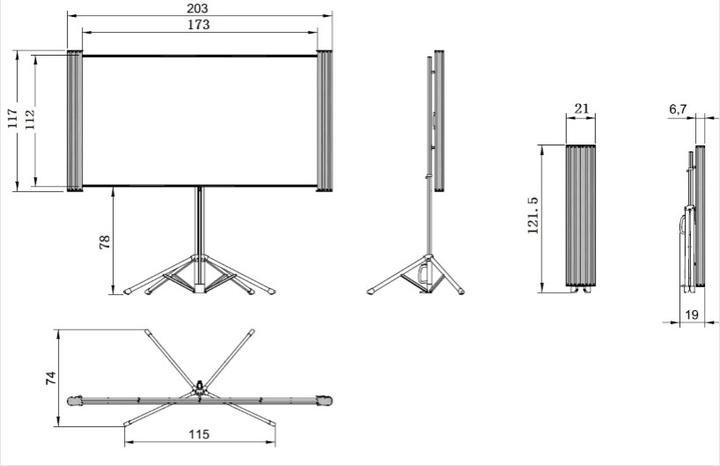 Actual product image Celexon Dual-Format Tripod Screen Mobil Expert 4:3/16:10 - 172 x 108cm 80 (80", 4:3)