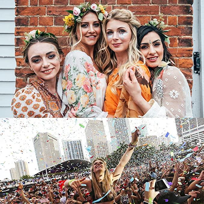 Immagine prodotto Noya Holographisches Festival Gesichts- und Körper Glitzer Selbstklebende Glitter Gel Lidschatten
