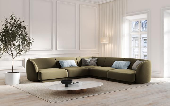 Image du produit Micadoni Canapé d'angle symétrique Bouclé, "Miley", 5 Places, 255x255x70Fabriqué en Europe (Canapé d'angle)
