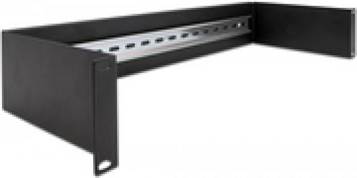Delock 48,30cm (19") Hutschienenpanel 2 HE schwarz