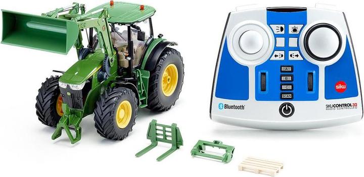Produktbild Siku John Deere 7310R mit Frontlader und Bluetooth App Steuerung