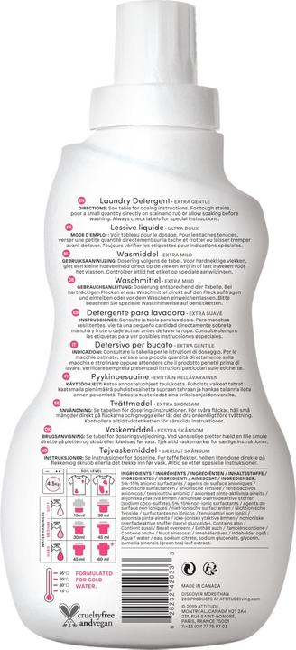 Image du produit Attitude Nature + (35 Cycles de lavage, Liquide)