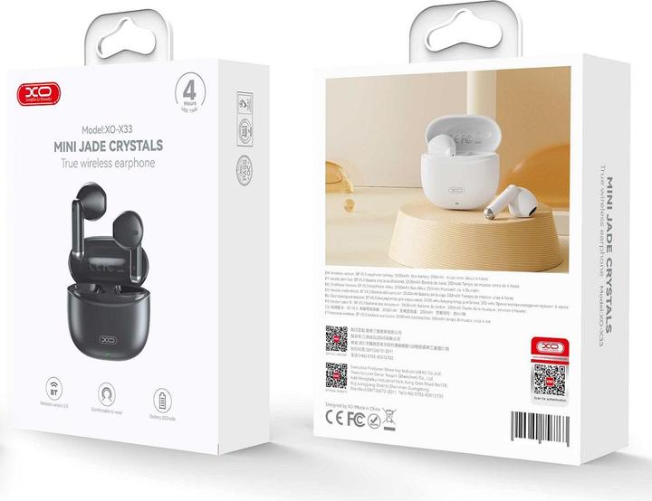 Image du produit xO Écouteurs Bluetooth X33 TWS noir (4 h, Sans fil)