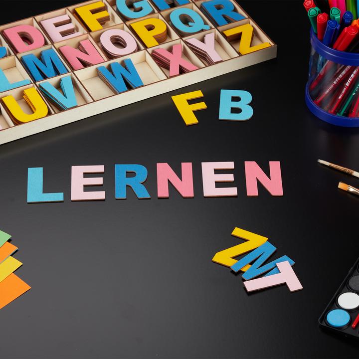 Actual product image Relaxdays 208 pcs. wooden letters