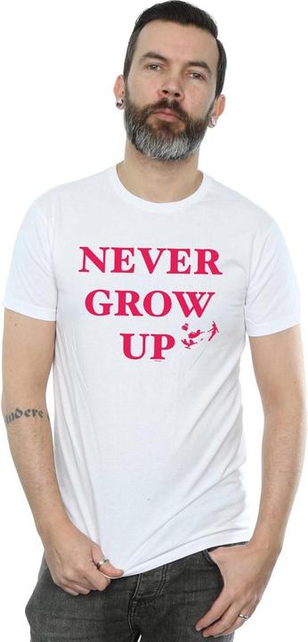 Actual product image Disney Mens Peter Pan Never Grow Up T-Shirt (XL)