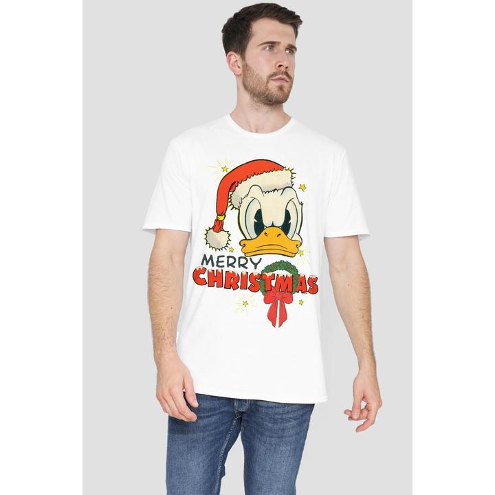 Immagine prodotto Disney Merry Christmas Maglietta Daffy Duck Uomo (L)