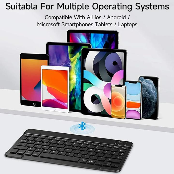 Produktbild Lobwerk 3in1 Bluetooth Tastatur (Schwarz) + Maus + Cover für Apple iPad 10. Gen 2022 10.9 Zoll Zoll Case Sch (X)