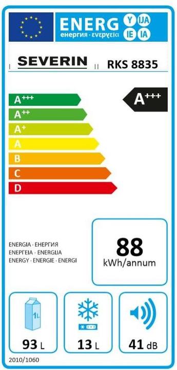 Energie-Label Severin RKS 8835 (108 l)