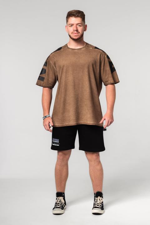Produktbild Nebbia Washed-off Oversized T-Shirt Lifting Club 368 - light brown (L)