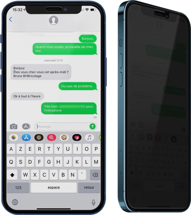 Image du produit Avizar Protection d'écran en verre pour la confidentialité (2 pièce(s), Apple iPhone 12 Pro Max)