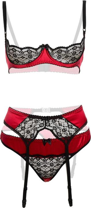 Productafbeelding Christine Le Duc 3-delige BHS-set Gush Rood (L)