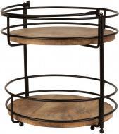 Produktbild IKO Metall-Etagere 2-stöckig schwarz mit Holzböden h=3