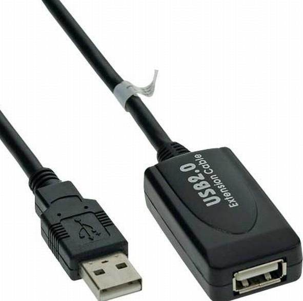 Actual product image Hapena USB extension 10m USB2AAVA10 USB 2.0, A plug to A socket, active (10 m, USB 2.0)