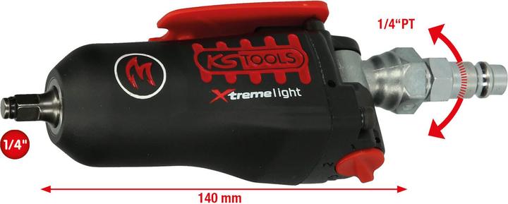 Actual product image KS Tools 1/4" MONSTER Xtremelight mini air impact wrench, 108 Nm, 109 dbA