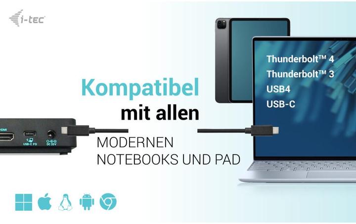 Actual product image i-tec USB-C Triple 4K Display Docking Station (USB-C, 9 Ports)