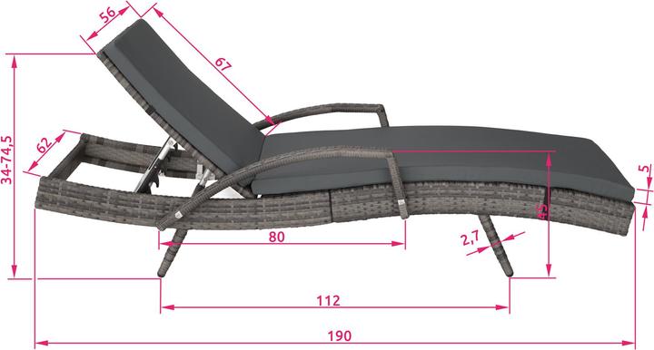 Produktbild tectake Océane (190 cm)