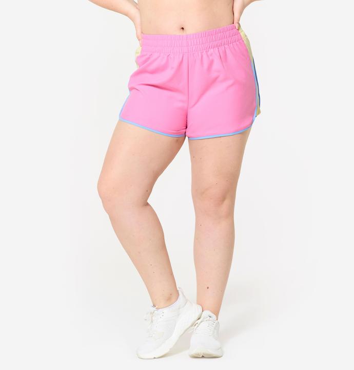 Produktbild Domyos Shorts kurz leicht - rosa/gelb (L)
