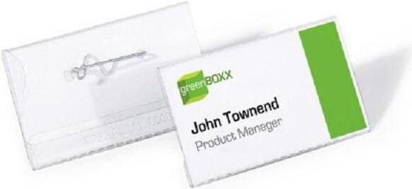 Actual product image Durable Hard foil name tags with shaft pin