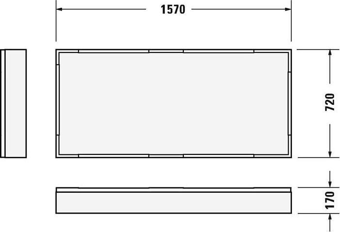Image du produit Duravit Support de baignoire D-CODE pour 720164, 1600x750mm (160 cm, 157 cm)