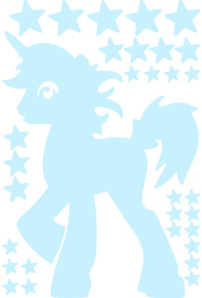 Actual product image DigitalhenDesign Glow-in-the-Dark Unicorn and Stars