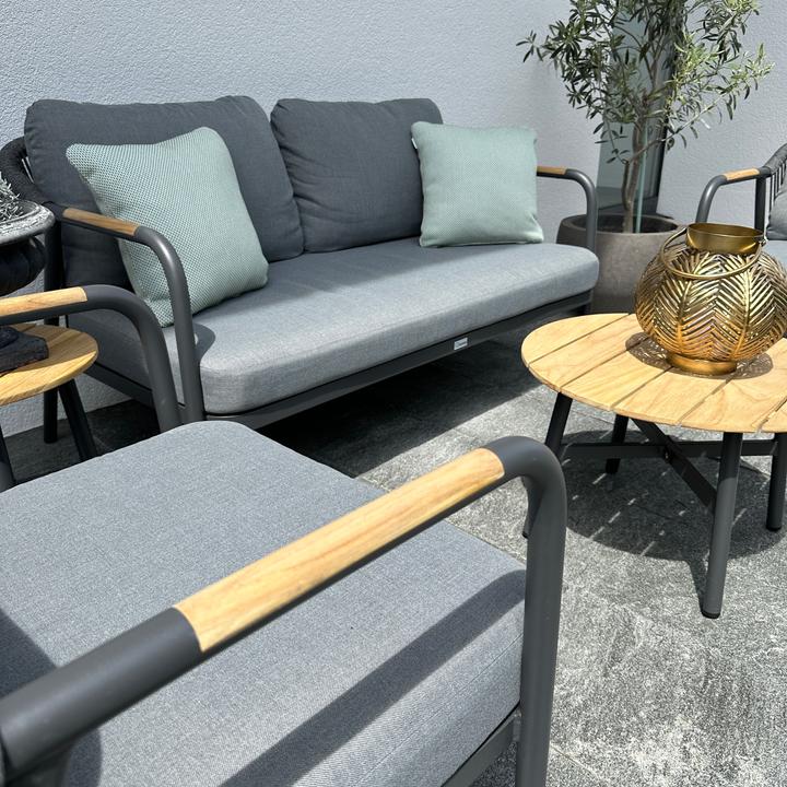 Image du produit Ventaris Verona Gartenlounge Set Aluminium 5-pièces incl. tables d'appoint Anthracite