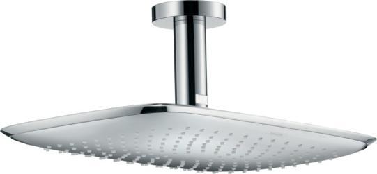 Actual product image hansgrohe HG overhead shower PURA VIDA 400 AIR 1jet 400mm DN 15 ceiling connection 100mm chrome (1 Beam types, 21 l/min)
