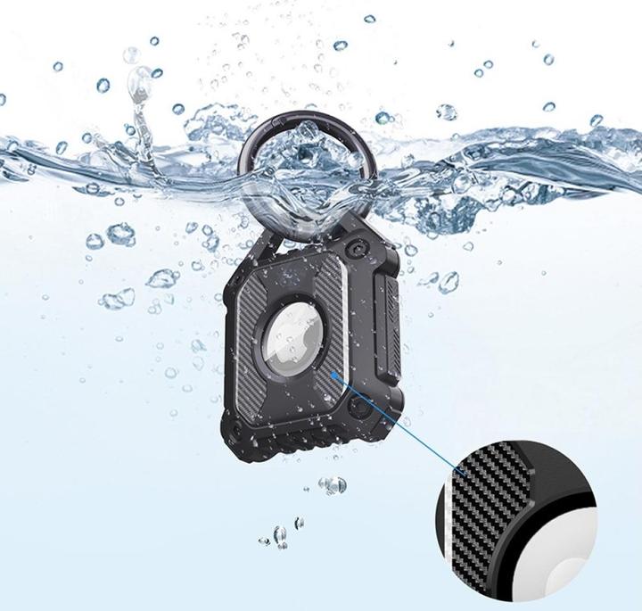 Actual product image Screenguard Apple Airtag Rugged Armor Case Cover with Pendant