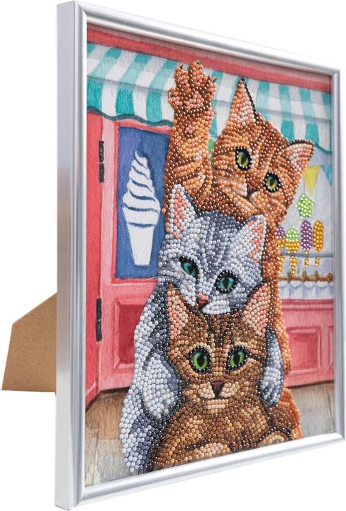Produktbild Craft Buddy Bastelset Crystal Art Kätzchen 21 x 25 cm
